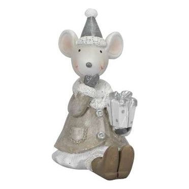 Maus sitzend in braun und grau 650701000836