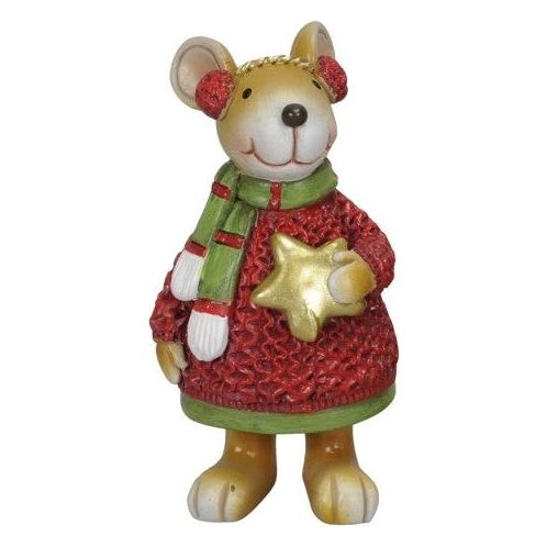 Deko Maus rot und grün Mann und Frau
