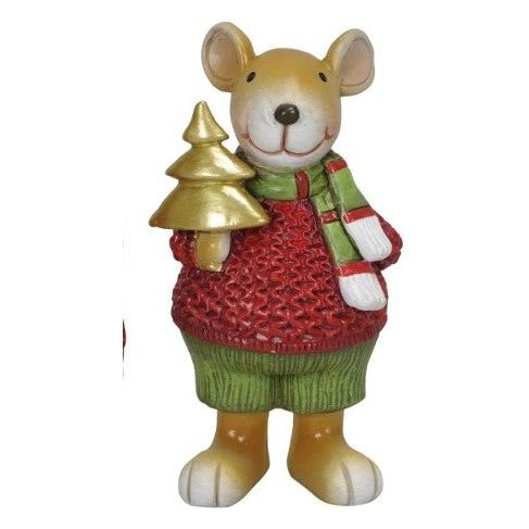 Deko Maus rot und grün Mann und Frau