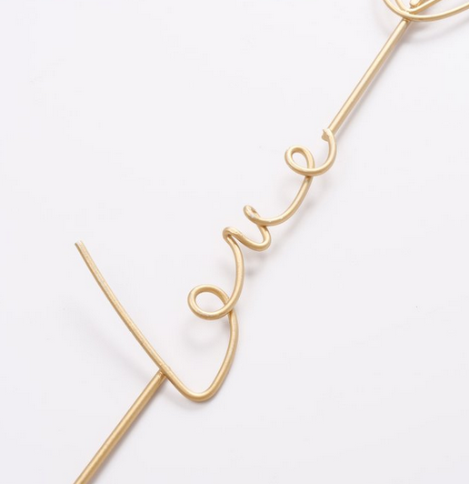 Topfstecker Davina, 4 sort.,Blume, H 64,50 cm, Eisen pulverbeschichtet, Metallic 