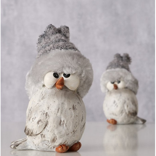 Deko Figur Wintervogel "Jano" in zwei Varianten