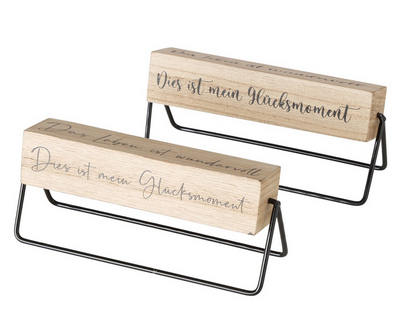 Schild Glücksmomente 2 sort. Boltze 2026879