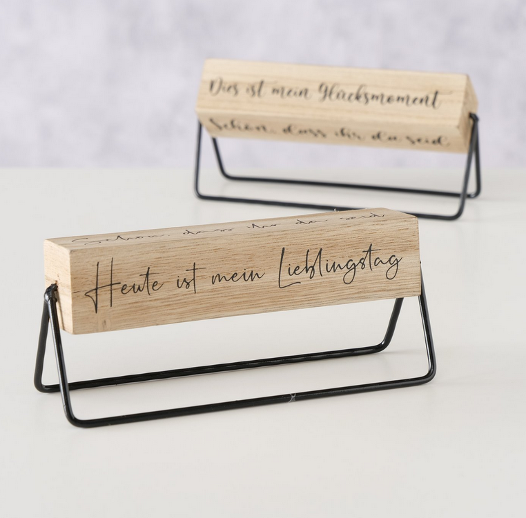 Schild Glücksmomente 2 sort. Boltze 2026879