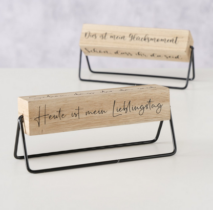 Schild Glücksmomente 2 sort. Boltze 2026879