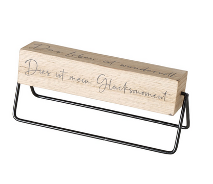 Schild Glücksmoment 2 sort.