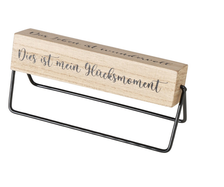 Schild Glücksmoment 2 sort.