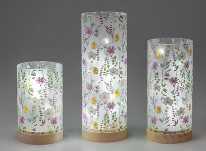 LED Deko Lichter Tischlampen Streublumen H 15 + 20  Formano F26