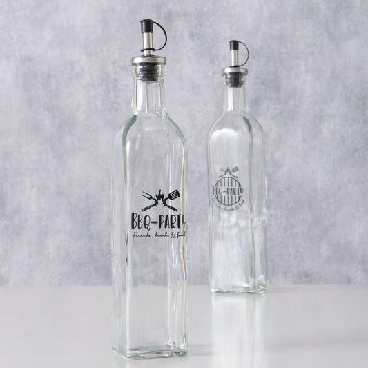 Öl- / Essigspender Flasche "BBQ" in 2 versch. Ausführungen