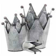 Deko Kronen Metall 5 er Set