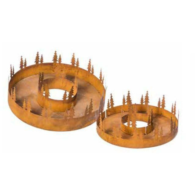 Kerzenteller in Rostdesign 2 er Set