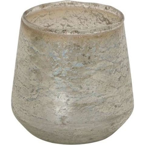 Windlicht grün - silber klein